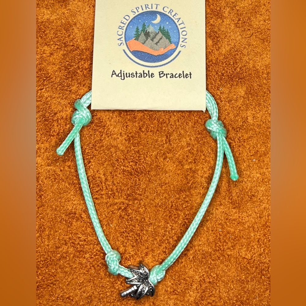 Palm Tree Green Adjustable Bracelet